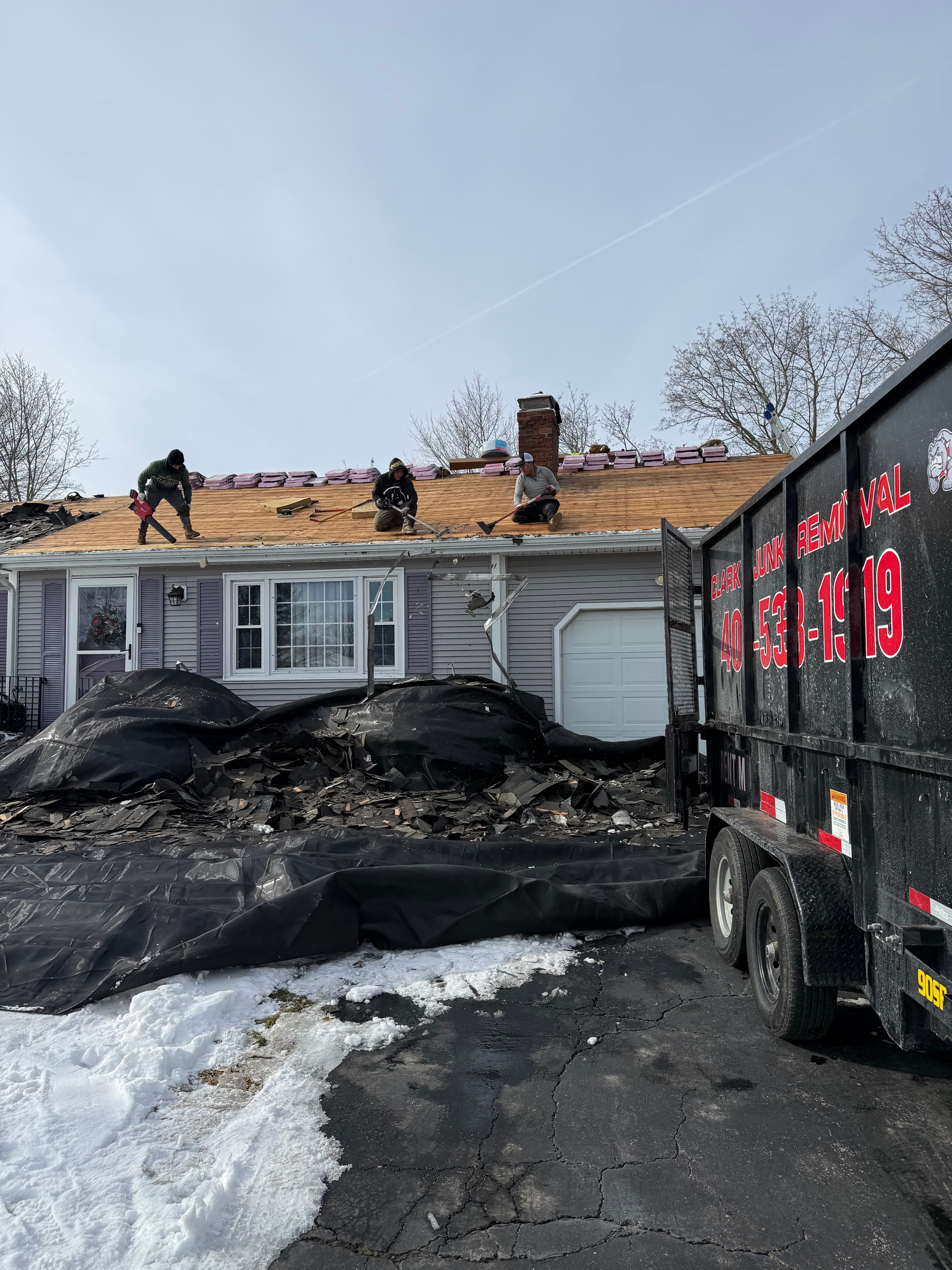 Small-structure demolition project by Clark's in Southern Massachusetts