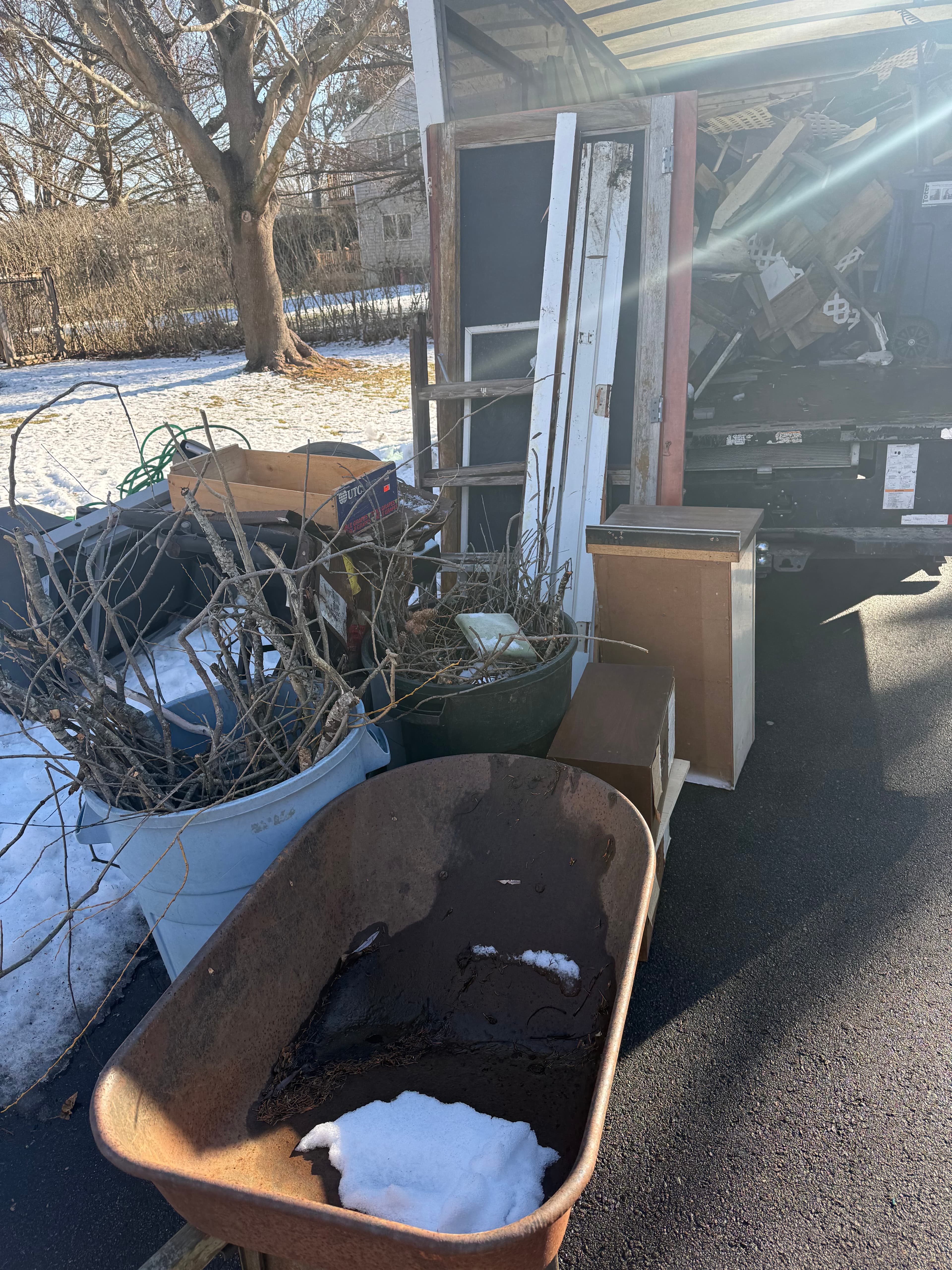 Yard waste and brush removal by Clark's Junk Removal